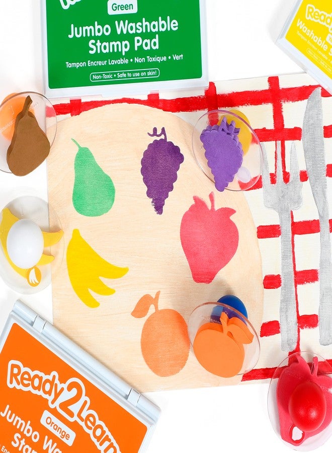 READY 2 LEARN Giant Stampers - Fruit - Set of 6 - Easy to Hold Foam Stamps for Kids - Arts and Crafts Stamps for Displays, Posters, Signs and DIY Projects - Image 4